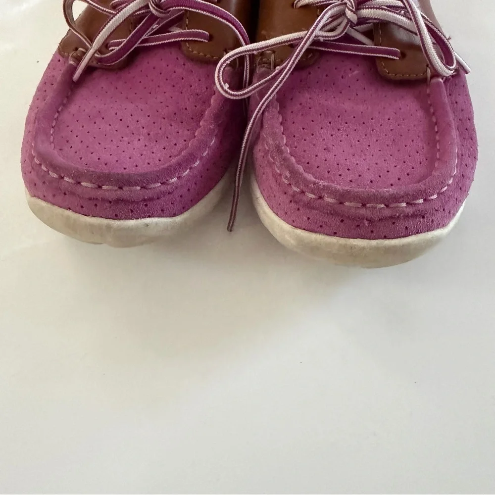 Clark’s Pink/Purple and Brown Women's Loafers Size 7M Casual Comfort Shoes